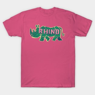 rare green-blue striped rhinoceros T-Shirt